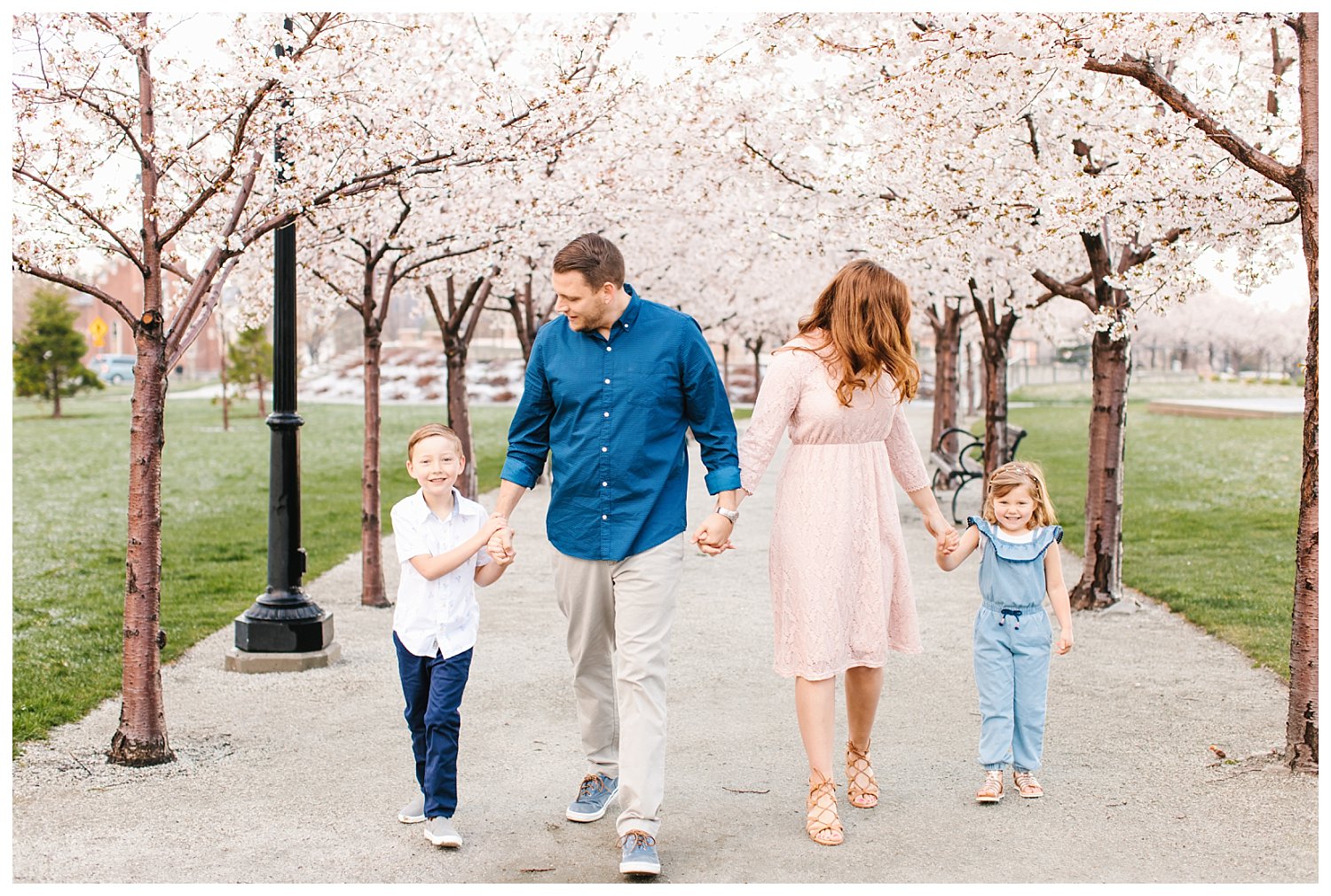 spring blossoms family session