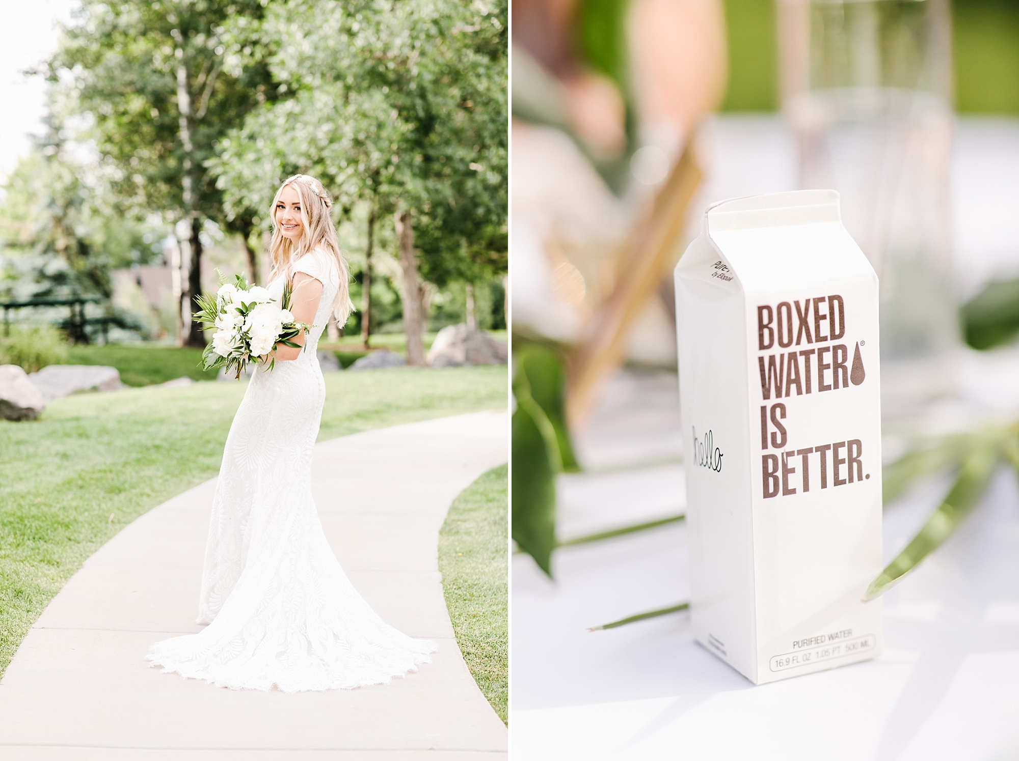 Buy boxed water for your wedding reception