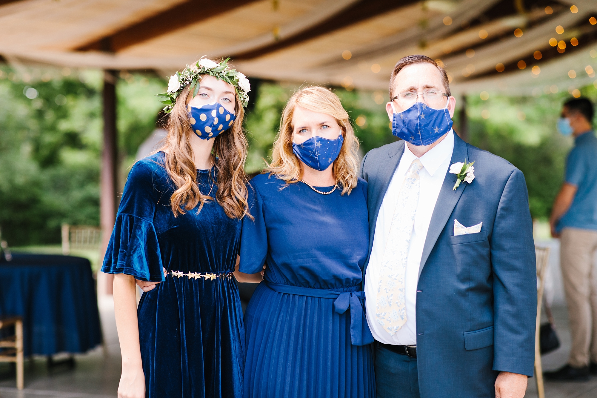 Wedding during a pandemic: make facemasks that match the wedding theme