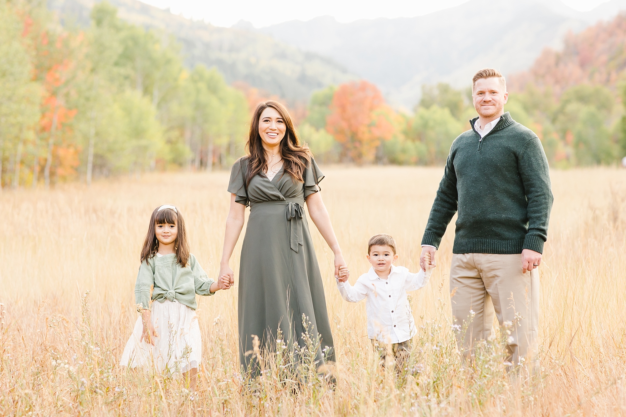 Elegant fall family session in Provo Canyon, Utah