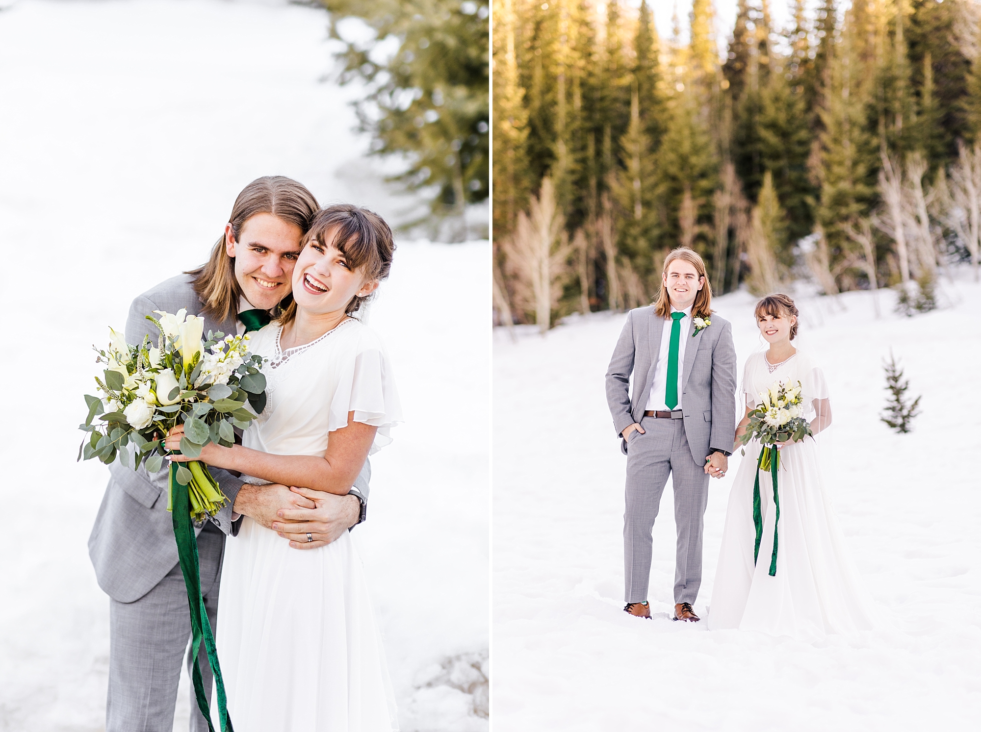 Winter wedding formals session in Utah