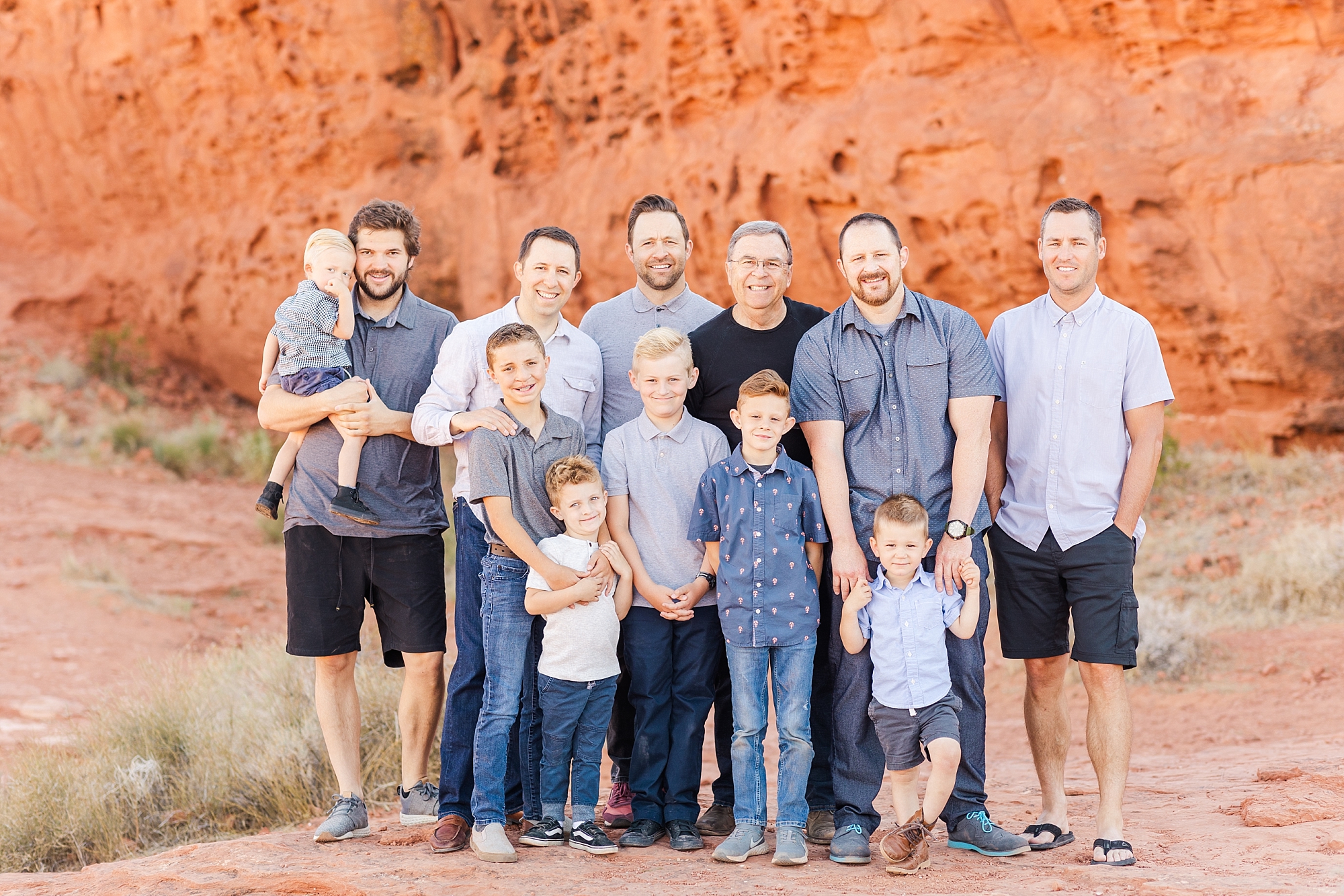 Getting all the boys together for your St. George family session with Rachel Lindsey!