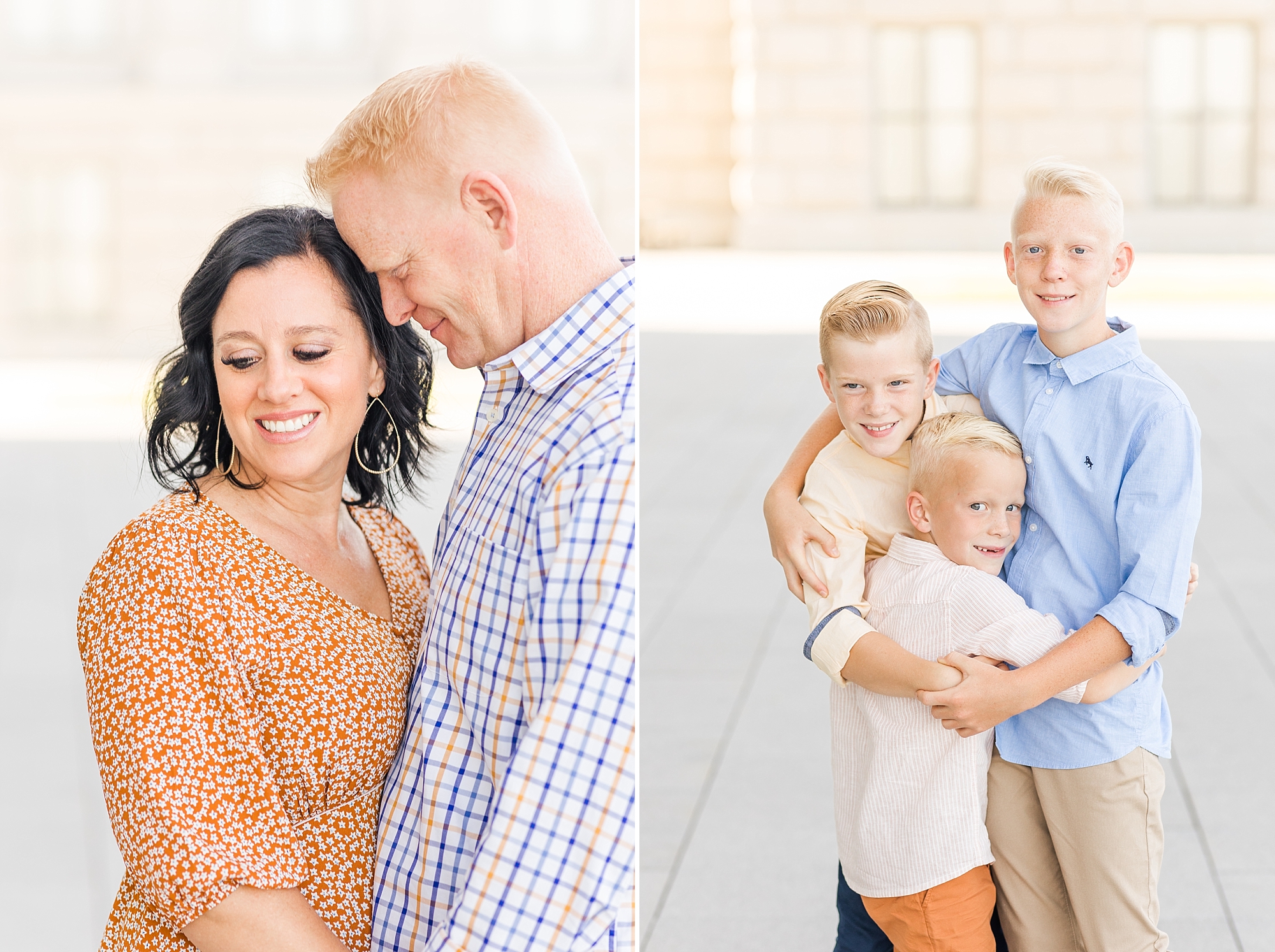 Summer family photos at the state capitol