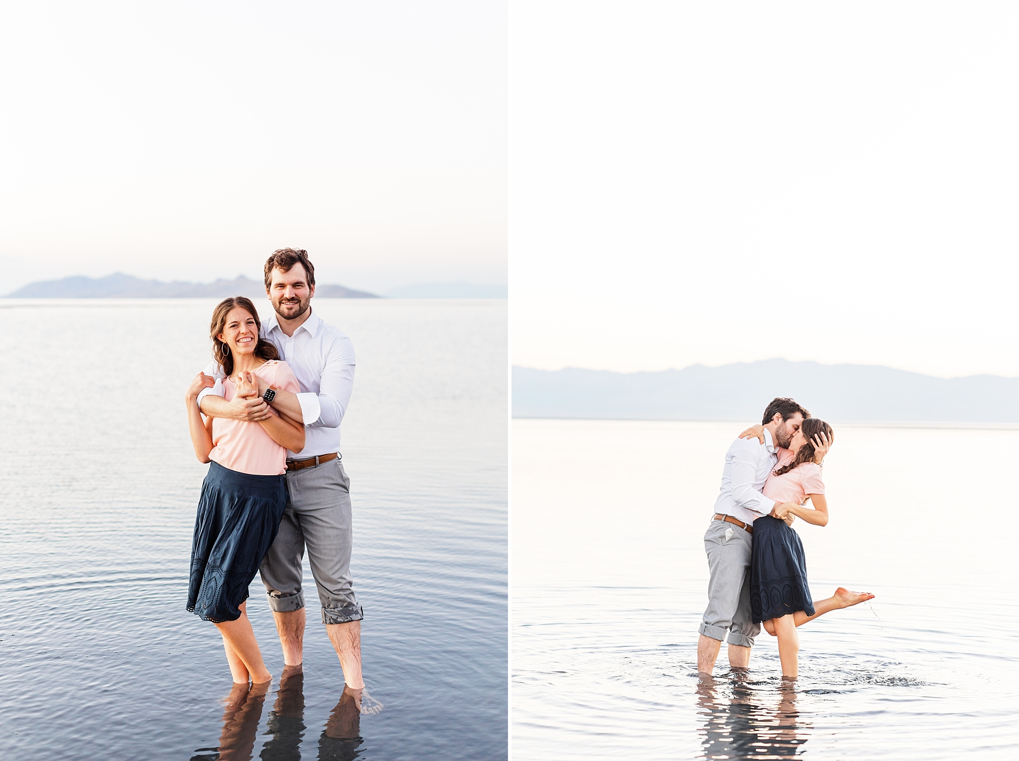 Summer Sunset at the Great Saltair Engagement Session