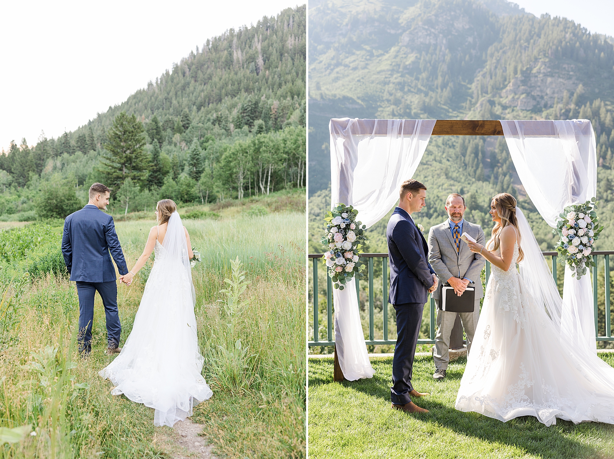 Wedding elopement in the Utah mountains