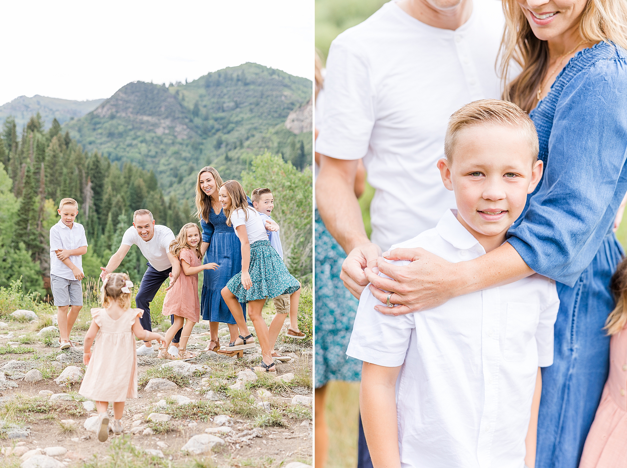 Playful summer family photos in Utah
