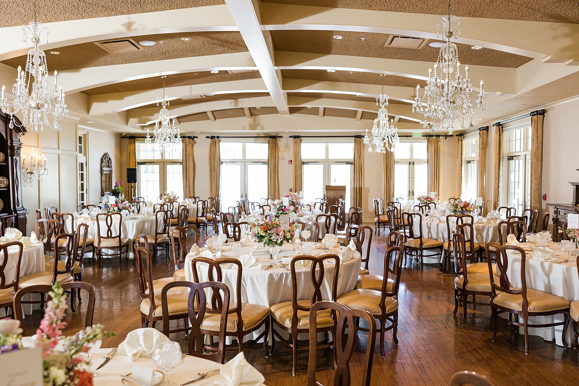 The grand reception hall at a country club in Salt Lake City
