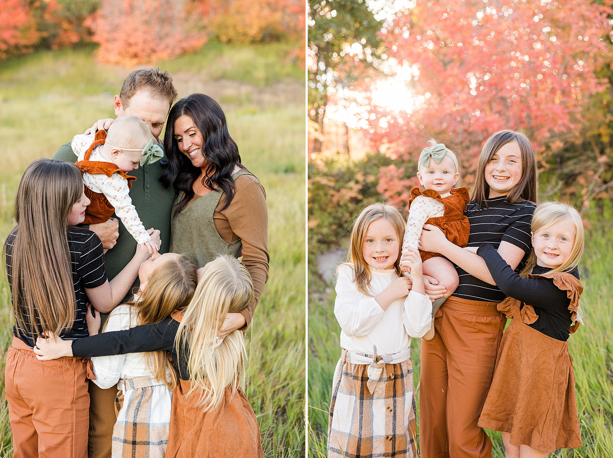 Coordinating the colors for your fall family session in Utah.